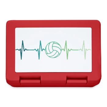 Volleyball heartbeat volleyball volleyball player - Lunchbox - red - Front