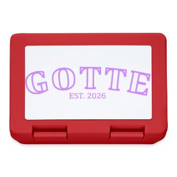 Gotte 2026, Godmother 2026, Gotti, Gift Shirt - Lunchbox - red - Front