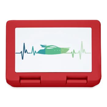 Motorboat Heartbeat Yacht Captain - Lunchbox - red - Front