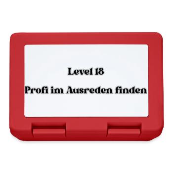 Level 18 Profi in Ausreden finden - Brotdose - Rot - Vorne