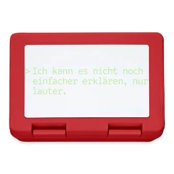 Nicht Einfacher Erklären Nur Lauter Lehrer Büro - Brotdose - Rot - Vorne
