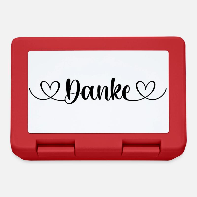 Danke sagen - Dankeschön - Vielen Dank - Danke - Brotdose - Rot