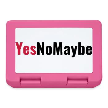 Yes No Maybe Verlobung Liebe Geschenk - Brotdose - Pink - Vorne