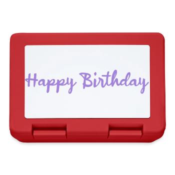 HAPPY BIRTHDAY - Boîte à goûter - rouge - Devant