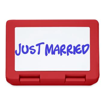 PAAR. ICH HABE GERADE GEHEIRATET. Junggesellinnenabschied. VALENTINSTAG. MARIES - Brotdose - Rot - Vorne