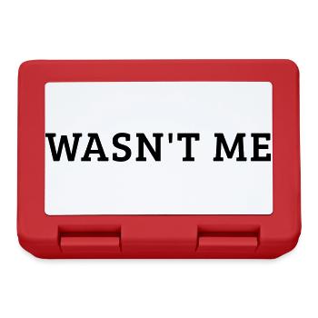 Wasn't me Cooler Schriftzug Geschenk - Brotdose - Rot - Vorne