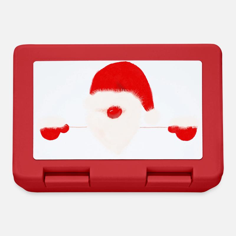Peeping Weihnachtsmann - Brotdose - Rot