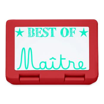 MERCI. MERCI MAÎTRE. CADEAU MAÎTRE. VACANCES. ÉTÉ. - Boîte à goûter - rouge - Devant