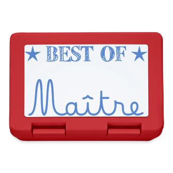 MERCI. MERCI MAÎTRE. CADEAU MAÎTRE. VACANCES. ÉTÉ. - Boîte à goûter - rouge - Devant