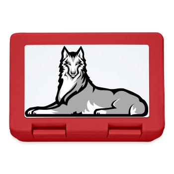 Loup solitaire tchétchène - Boîte à goûter - rouge - Devant