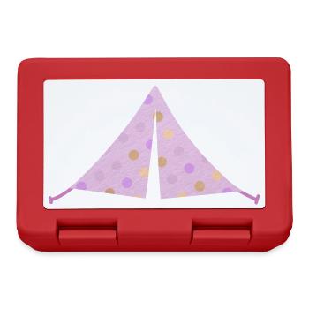 Tente Pink Dots Dots Camping Camper Girl - Boîte à goûter - rouge - Devant