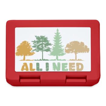 retro Wald Baum Symbol all i need Natur Outdoor - Brotdose - Rot - Vorne