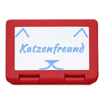 Katzenfreund V2, closing, Typographie - Brotdose - Rot - Vorne