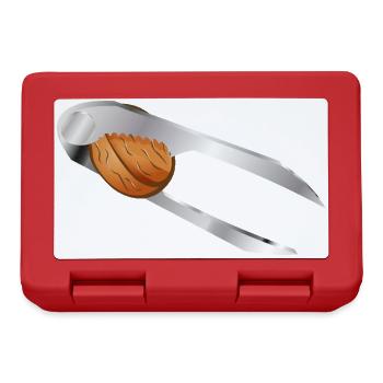 Walnut in a nutcracker – classic Christmas motif - Lunchbox - red - Front