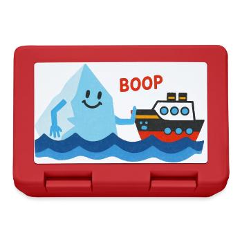 Eisberg sagt Boop zum Schiff - Brotdose - Rot - Vorne