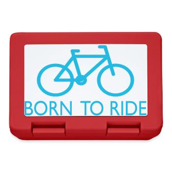 Né pour faire du vélo en se disant - Boîte à goûter - rouge - Devant