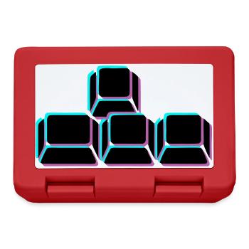 WASD Tasten Glitch Icon - Brotdose - Rot - Vorne