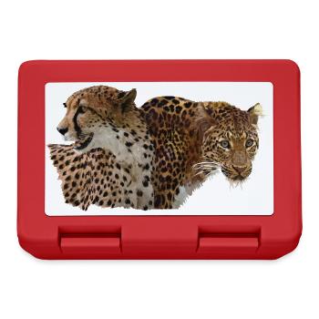 Leopard and cheetah - Lunchbox - red - Front