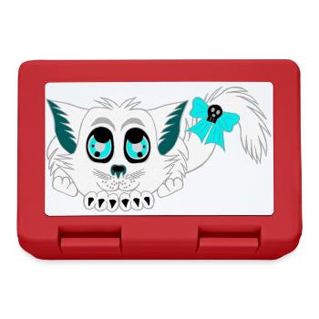 Geister-katze, Halloween Outfit, Mädchen - Brotdose - Rot - Vorne
