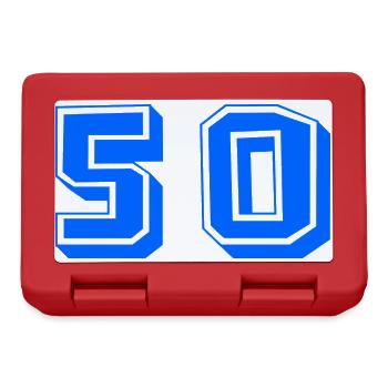 50. 50 JAHRE. 50-JÄHRIGES JUBILÄUM. 50-JÄHRIGES JUBILÄUM. - Brotdose - Rot - Vorne