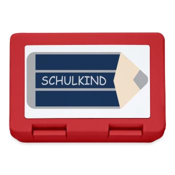 Buntstift dunkelblau grau - Schulkind - Brotdose - Rot - Vorne