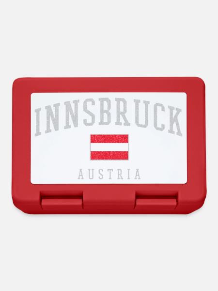 Innsbruck Austria Banner - Brotdose - Rot