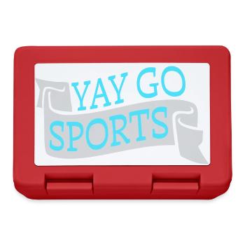 Yay Go Sports Sarcastic Funny Anti Sports Humor - Lunchbox - red - Front