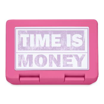 Zeit ist Geld Neon-Panel - Brotdose - Pink - Vorne