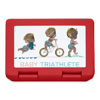 Kleiner Outdoor-Triathlet - Brotdose - Rot - Vorne