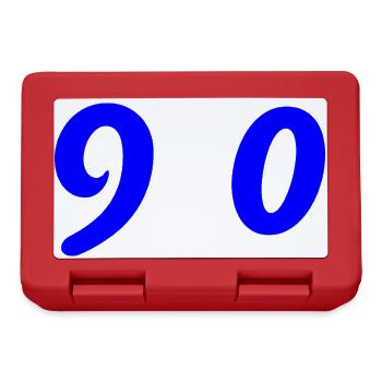90. 90 ANS. 90e ANNIVERSAIRE. ANNIVERSAIRE 90 ANS. - Boîte à goûter - rouge - Devant