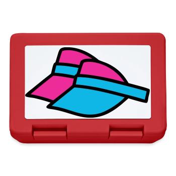 90er Sonnenblenden Retro Visor - Brotdose - Rot - Vorne