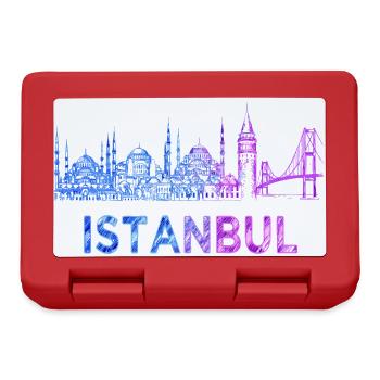 Istanbul Skyline Skizze - Brotdose - Rot - Vorne