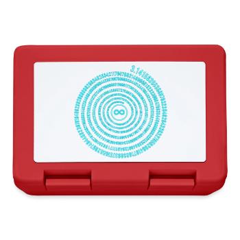 Irrationale Zahl Pi Symbol Unendlichkeit Helix - Brotdose - Rot - Vorne