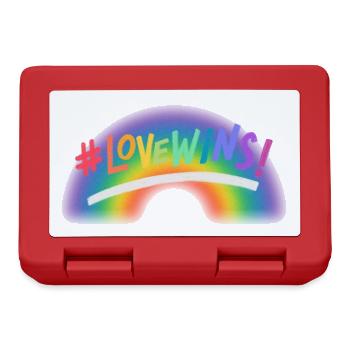 Liebe gewinnt Regenbogen - Brotdose - Rot - Vorne