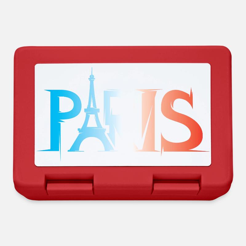 Paris Farben Symbol Eiffelturm Illustration Icon - Brotdose - Rot