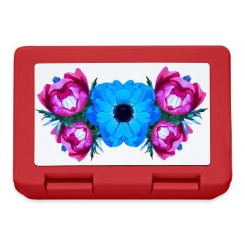 shirt blumenmuster, Anemonenmuster wasserfarbe - Brotdose - Rot - Vorne