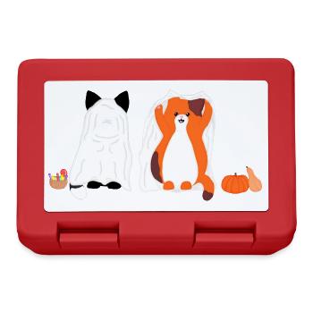 Halloween-Katzen - Brotdose - Rot - Vorne