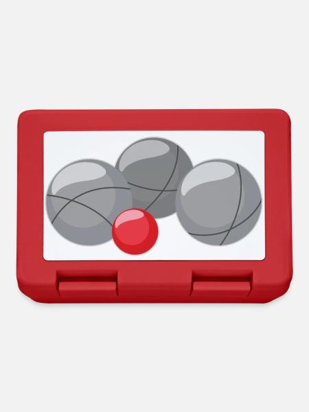 Boules pour pétanque et pétanque - Boîte à goûter - rouge