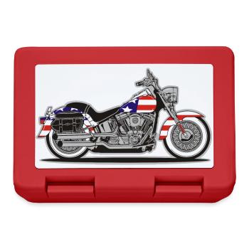 Moto Patriot américaine avec drapeau - Boîte à goûter - rouge - Devant