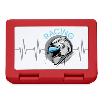 Motorrad Racing Herzschlag Illustration Kunst icon - Brotdose - Rot - Vorne