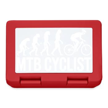 Evolution d’une silhouette de cycliste VTT - Boîte à goûter - rouge - Devant