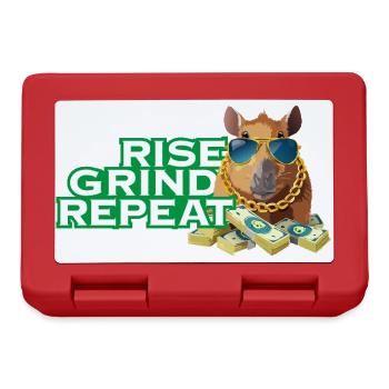 S’élever, se battre, répéter - motivation à Capybara Hustle - Boîte à goûter - rouge - Devant