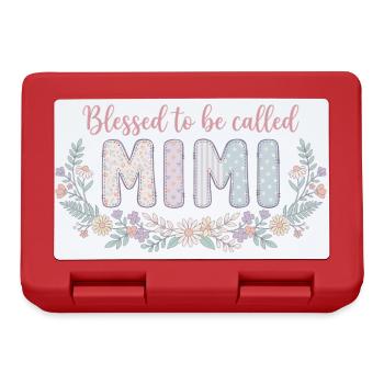 Mimi Oma Blumen Geschenk Süße Oma - Brotdose - Rot - Vorne