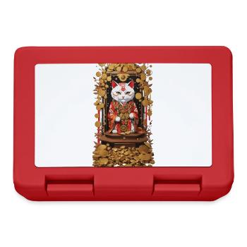 Aesthetic Lucky Cat Japan Lucky Charm Cat - Lunchbox - red - Front