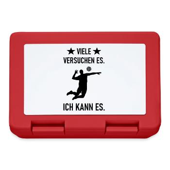 Ich kann es im Volleyball - Brotdose - Rot - Vorne
