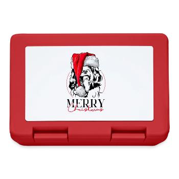 Santa Tibet Terrier Merry Christmas Hunde Wilsigns - Brotdose - Rot - Vorne