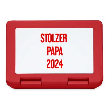 Stolzer Papa 2024 – für frischgebackene Väter - Brotdose - Rot - Vorne