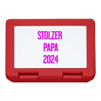Proud Dad 2024 – pour les nouveaux papas - Boîte à goûter - rouge - Devant