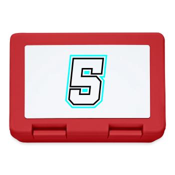 5 Number symbol - Lunchbox - red - Front