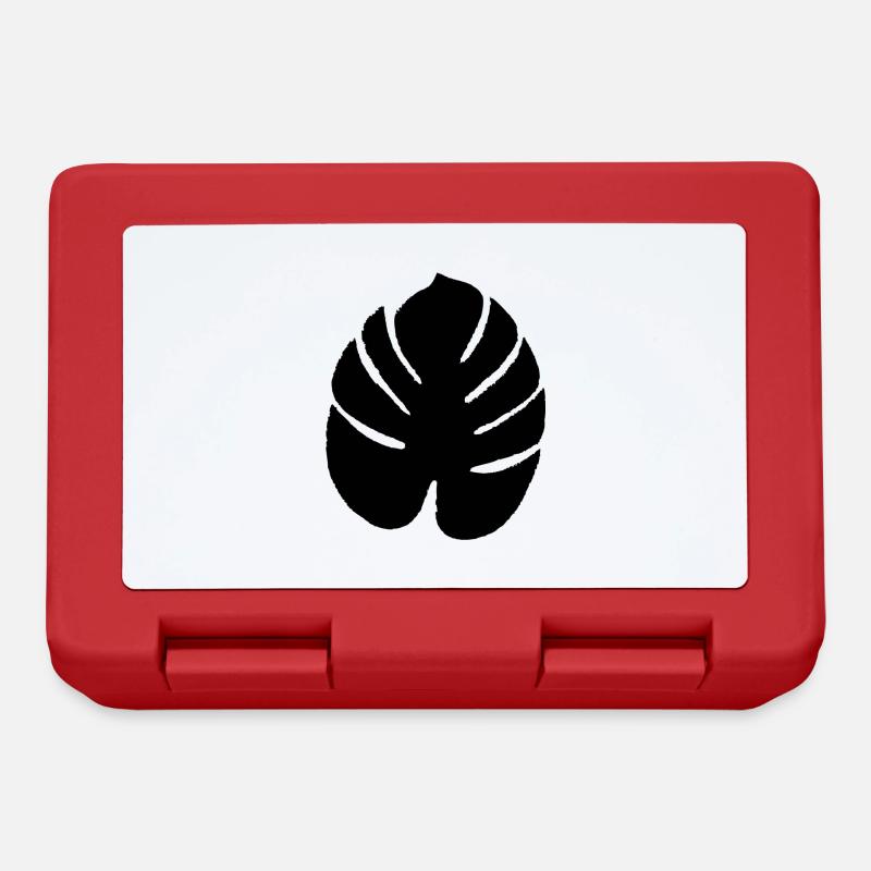 Exotic leaf black - Lunchbox - red